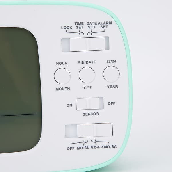 Smart väckarklocka Multifunktionell LED Digital Display 12/24 Timmars Växling Hushåll Sovrum TillbehörGrön