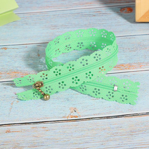 10 st spetsblixtlås blandad stil knopp silke form nr 3 nylon sy klädtillbehör 30 cm