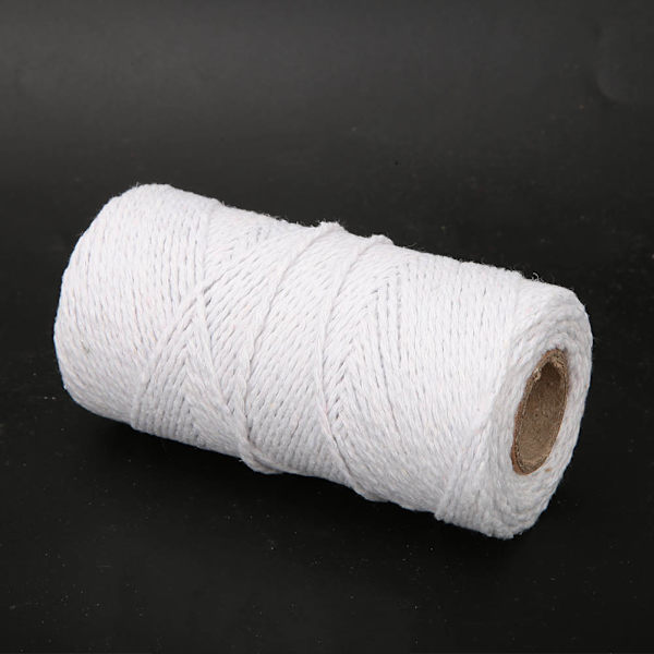 100m / 328,1ft ompelukäsin ompeleminen DIY-käsityö Vintage Braid Cord Jute Twine (valkoinen)