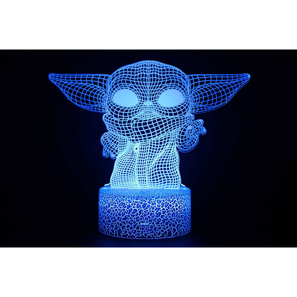 3D Illusion Star-Wars Nattlampa 16 Färgförändrande Nig
