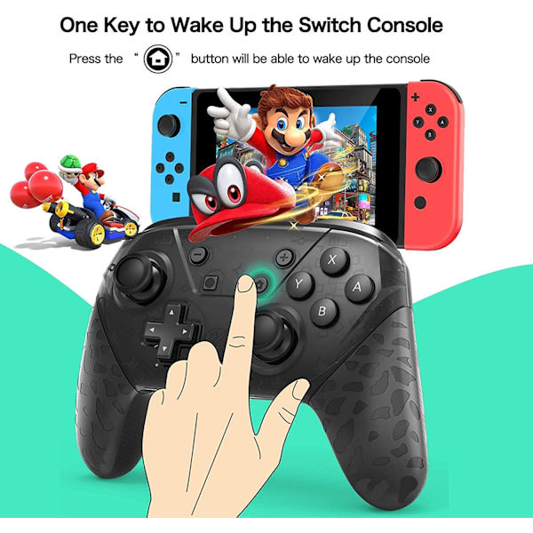 Trådløs Pro Controller Gamepad Kompatibel med Switch Suppo