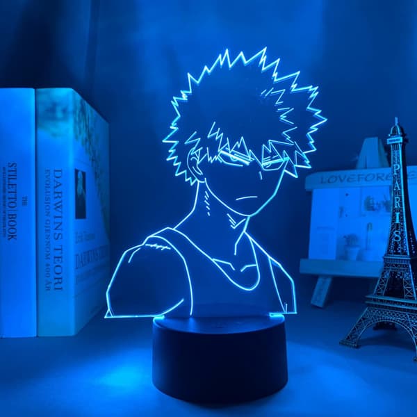 3D Illusjonslampe Nattlys Bakugo Katsuki Led Nattlys
