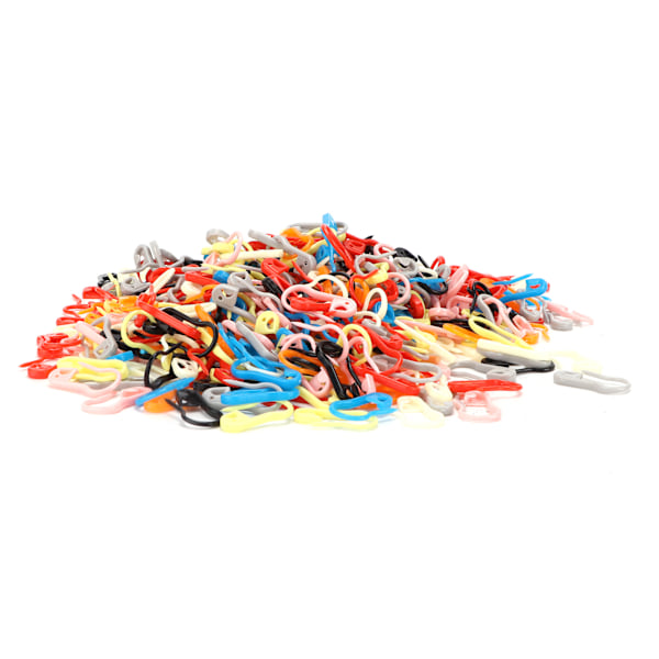 1000 st stickmarkörer i plast, färgglada och hållbara virkningsklämmor för stickning och gör-det-själv-hantverk