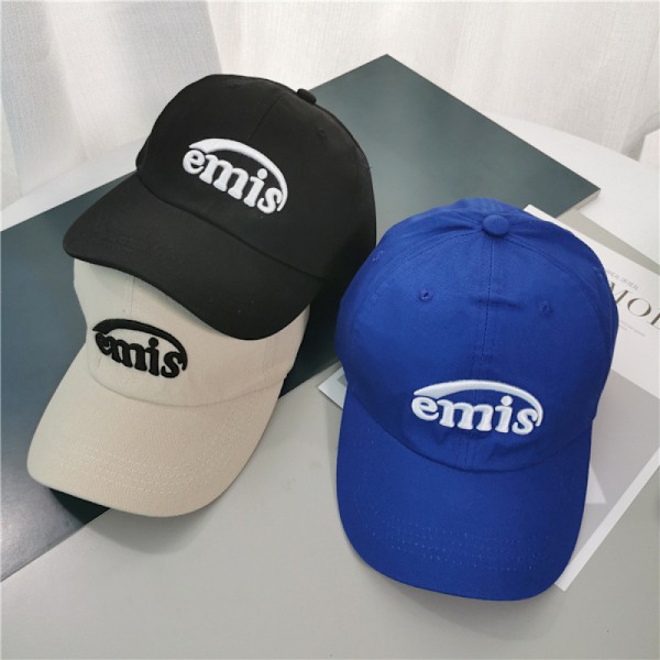 Hatt Brev Broderad Justerbar Baseballkeps Black