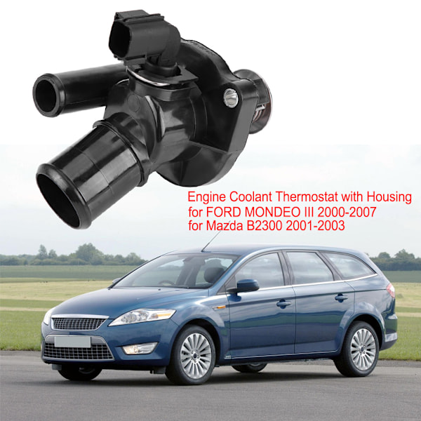 Motor Kølemiddel Termostat med Hus til FORD MONDEO III 00-07 Mazda B2300 01-03 1S7G8575AC