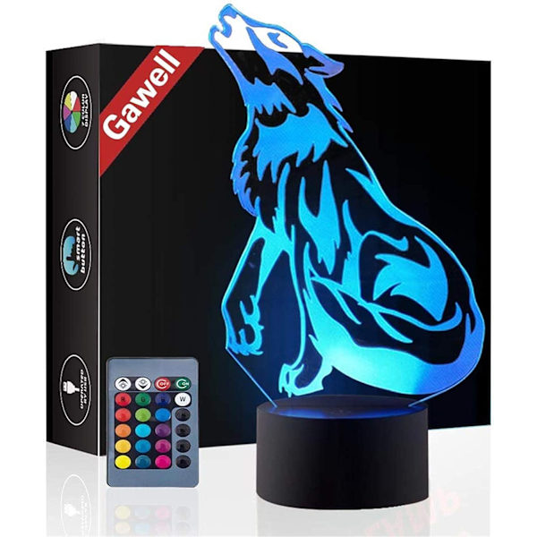 3D Illusion Födelsedagspresent Lampa, 16 Färger Ändrar Touch S