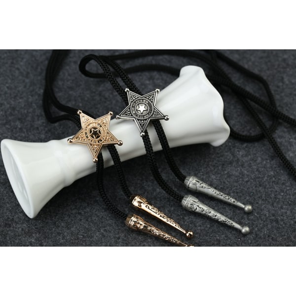 Bolo Tie Läder Halsband Western Halsband Kostym Accessorie A