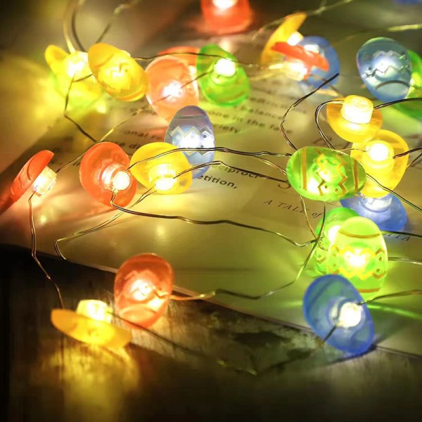 30 Kyckling & Påskägg Batteridriven Micro Led Inomhus Sil