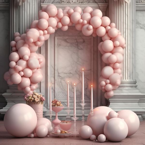 130 stk. Pastel Pink Balloner Forskellige Størrelser 18\" 12\" 10\" 5\" Ballonbue Girlande Sæt Perfekt til Fødselsdagsfest, Graduering, Baby Shower, Bryllup, Helligdage Pastel Pink
