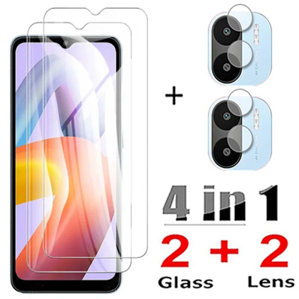 4 st härdat glas för Redmi A1 skärmskydd