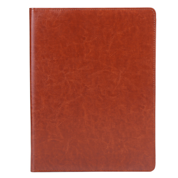 Multifunktionel A4 PU Business Dokument Konference Mappe Organizer Etui m/Kortspor Brun