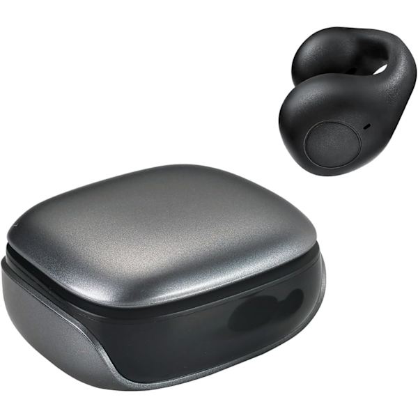 Clip-on øreklipser ørepropper åbne ørehovedtelefoner trådløse Bluetooth øreklips knogleledende ledningshovedtelefoner øretelefoner headset knogleledning Ea Black