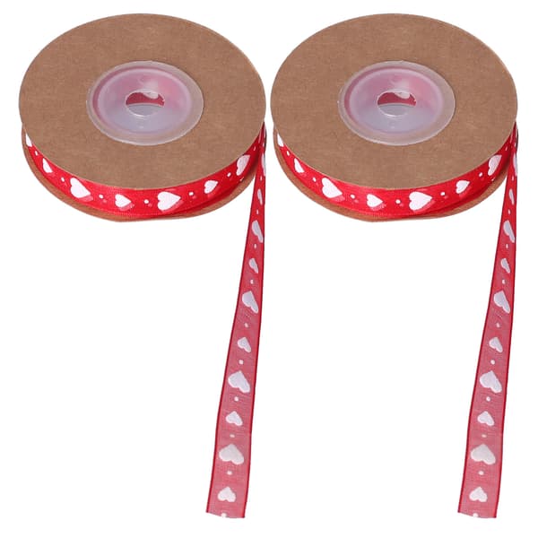 2 st hjärtband tvättbara flexibla hållbara DIY presentförpackningstillbehör för bröllopsdekorationer