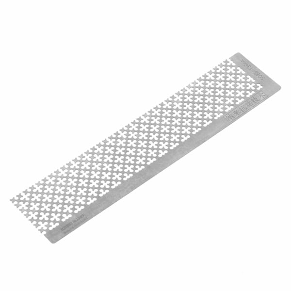 Rhinestone Maleri Lineal i Rustfrit Stål Tomme Gitre Point Drill Pen Lineal til 5D DIY136MM