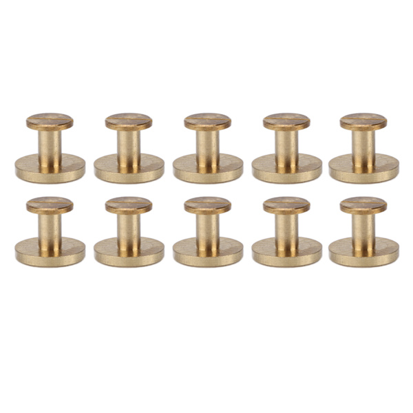 10 sæt bogbindningsskruer Nemt at binde adskille robust DIY Ledger nitter til læderhåndværk Ledger13x18mm