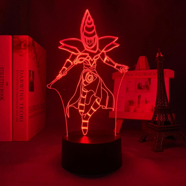 LED-lys Anime Yu Gi Oh Mørk Magiker for barnerom dekorasjon nattlys barnebursdagsgave romdekor 3D lampe Manga