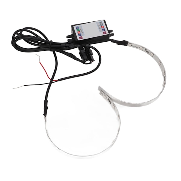 2 st Multi Color RGB LED Demon Eye Bluetooth APP-styrd Halo Ring Strålkastare för Bil