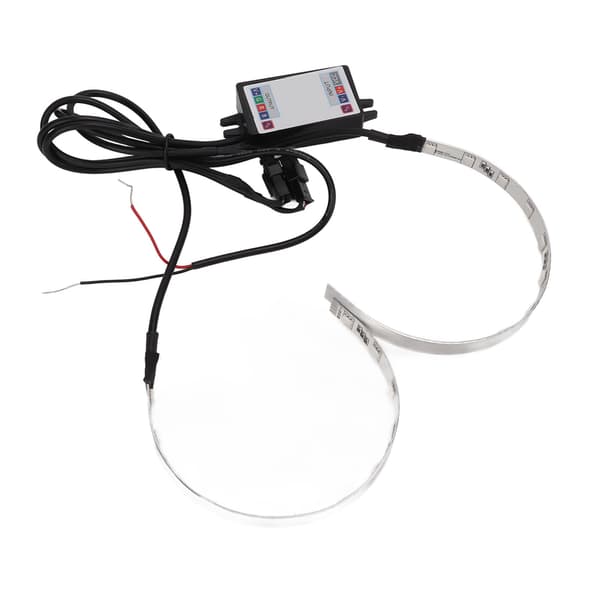 2 stk. Multifarget RGB LED Demon Eye Bluetooth APP-kontroll Halo Ring Frontlys for Bil