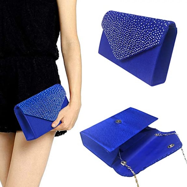 AVEKI Dame Aften Håndtasker Brude Bryllup Taske Håndtaske, Royal Blue
