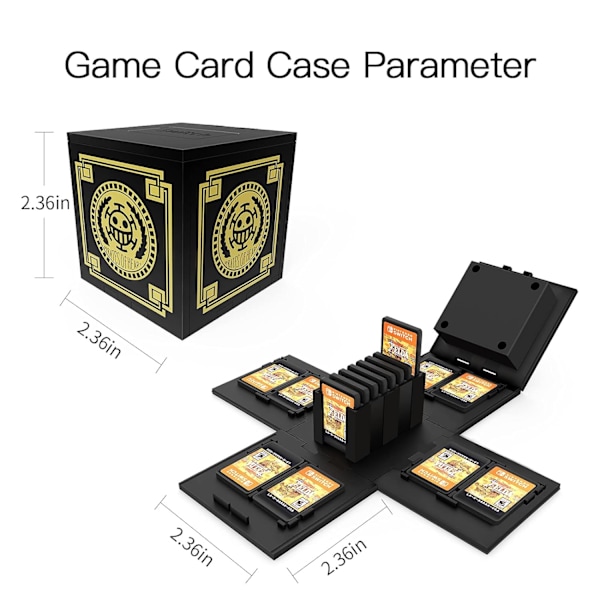 Spel förvaringslåda för Switch-spelkort One Piece Games Cube upp till 16 spel, hopfällbar Nintendo Switch-spelkortfodral Cube Nintendo Switch-spellagring B