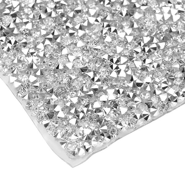 1 st DIY Silver Plast Rhinestone Band Diamantnät Borr Kläder Dekoration Tillbehör