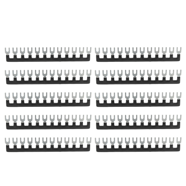 10 st 25A Jumper Block Terminal Strips Isolerade TB Barrier Strip Gaffeltyp Terminal Stripe Strips Svart TB 2512