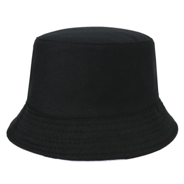 Bucket Hat Dame Herre Sort Hvid Bucket Hat Dobbeltsidet B
