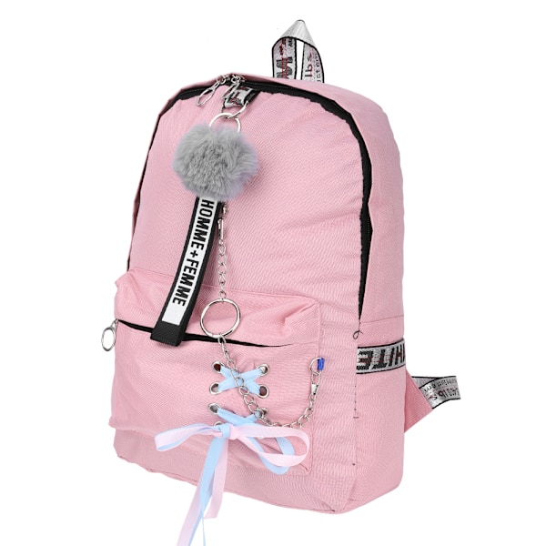 Kvinder Lærred Rygsæk Preppy Stil Skole Taske Laptop Rejse Daypack Teenage PigerPink