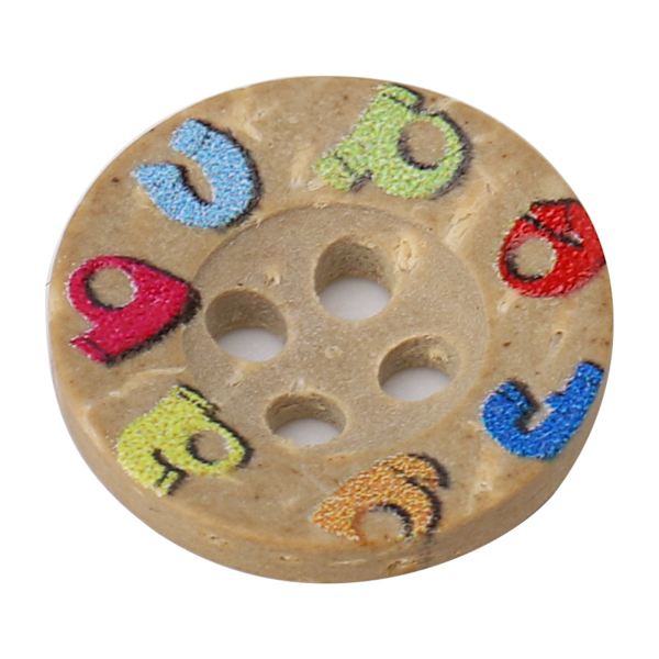100 stk fargerike runde kokosnøttknapper 12,5 mm DIY syhåndverk knapper klestilbehør 2