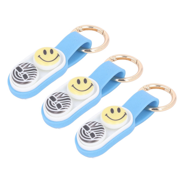 3 st Puck Fidget Blå Luktfri Silikon Stressavlastning Stark Magnet Trick Magnet Fidget Toy för Barn Vuxna