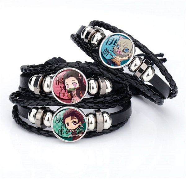 Herr Vintage Läder Armband Rep Armband Bangle Demon S