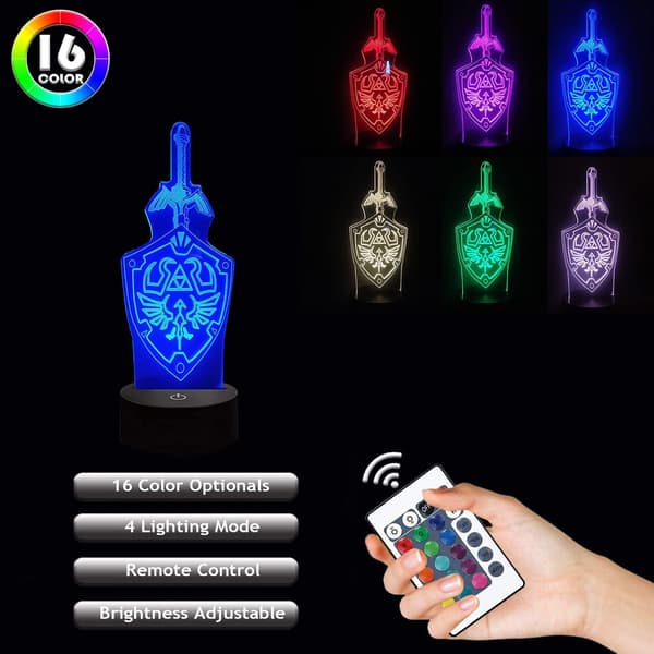 3D Illusion Natlampe Harry & Styles Sengelampe Gave til
