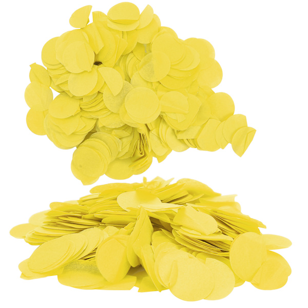 2-pack runda papperskonfetti 2,5 cm födelsedagsfest bröllopsdekoration festtillbehör gul