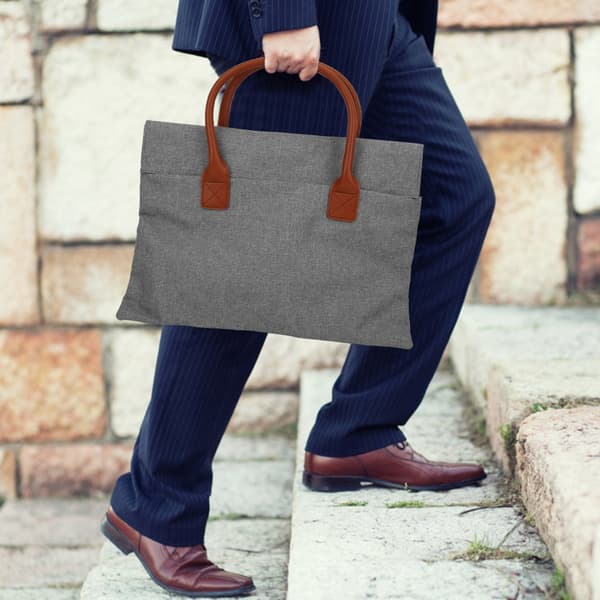 14/15,4 tommer bærbar computer sleeve business slim notebook håndtaske bære etui lysegrå 14 tommer