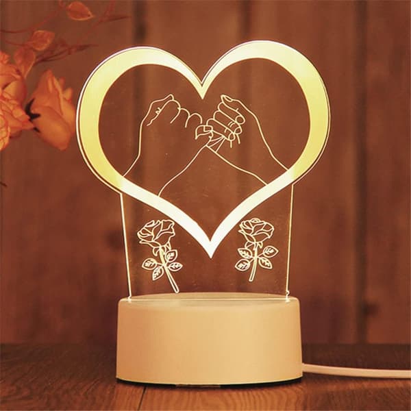 3D Lite Nattlampe, Plug-in LED-belysning for Barnerom