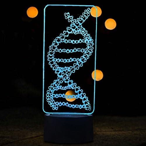 3D Abstrakt LED DNA Nattlampa Bordsskiva Optisk Illusion