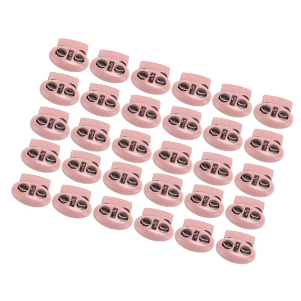 30 stk. Metalfjeder Snørelås Fleksibel Snørelås Ende Skift til Snøreposer Tøj Skolisser Rygsæk Lanyard Pink
