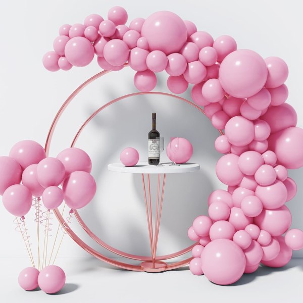 130 stk. Pastel Pink Balloner Forskellige Størrelser 18\" 12\" 10\" 5\" Ballonbue Girlande Sæt Perfekt til Fødselsdagsfest, Graduering, Baby Shower, Bryllup, Helligdage Pastel Pink