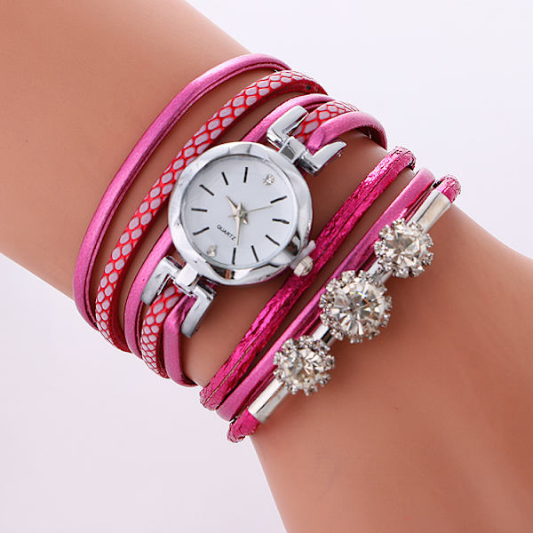 2024 Ny Kompakt Armbåndsur Kvinder Casual Mode Kvarts Dameur Udsøgte Gaver til Kvinder Rose Pink