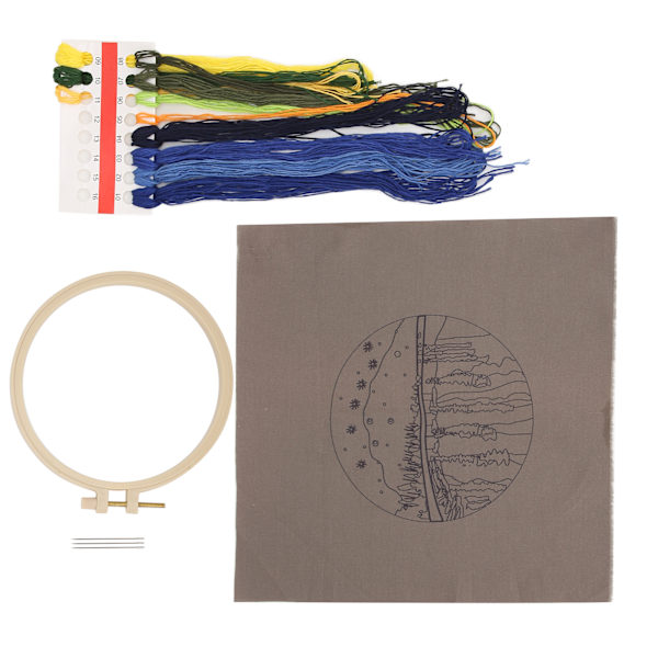 Broderi Starter Kit DIY Smukt Udseende Håndarbejde Tilbehør Til Hjemmeindretning Stjerne I Himlen
