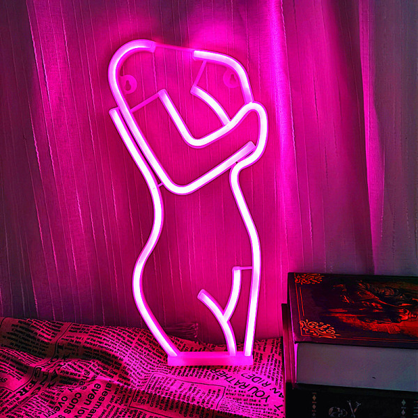 LED Pink Lady Neonskylt Lämplig för sovrum