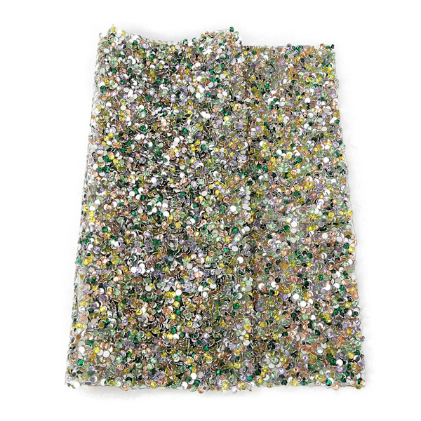 24*40cm Hotfix Rhinestone Sheet Banding Mesh Trim Sheet DIY Tillbehör(Flera Färger)
