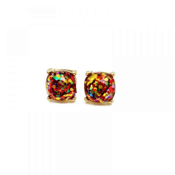 Symphony Star Effect Stud Earrings Multicolor Simple Fashion
