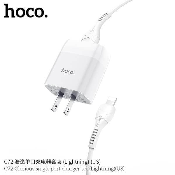 Hoco C72 Haoyi enkel portlader egnet for Apple univer