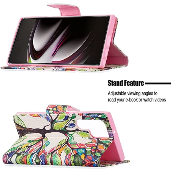 Kompatibel med Samsung Galaxy S22 Case Luxury Elegant PU L