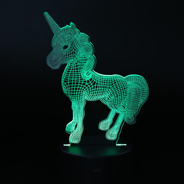 3D nattlampe berøringssensor USB batteri kreativ visuell belysning dekorasjon gave