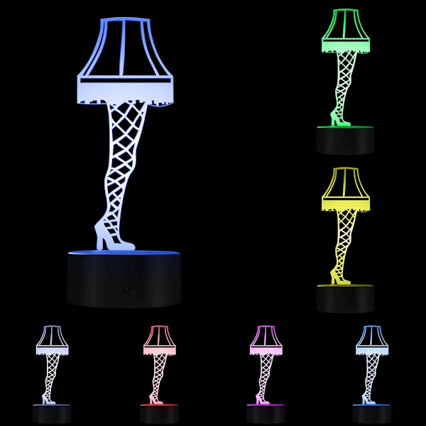 3D Illusion Nattlampa Optisk Illusion Benlampa från A Chr