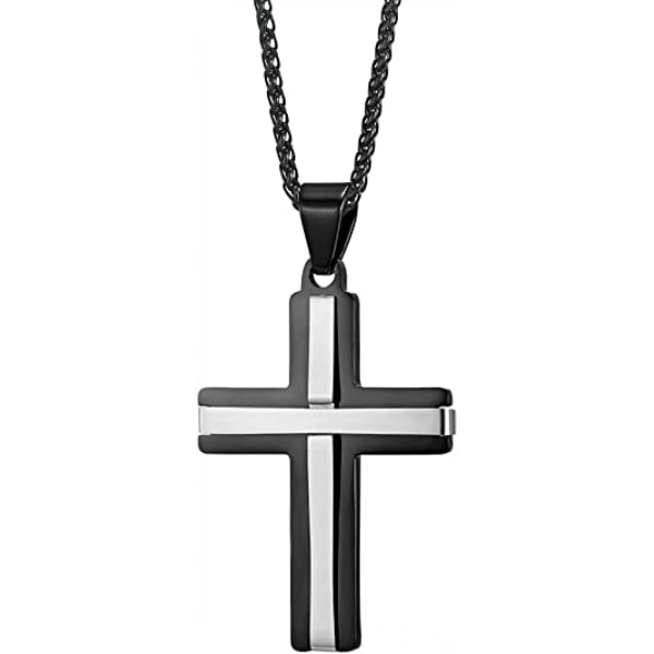 Cross Halsband 316L rostfritt stål Titanium Cross hänge