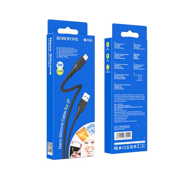 Borofone BX66 silikoni PD -latauskaapeli Applelle, nopea