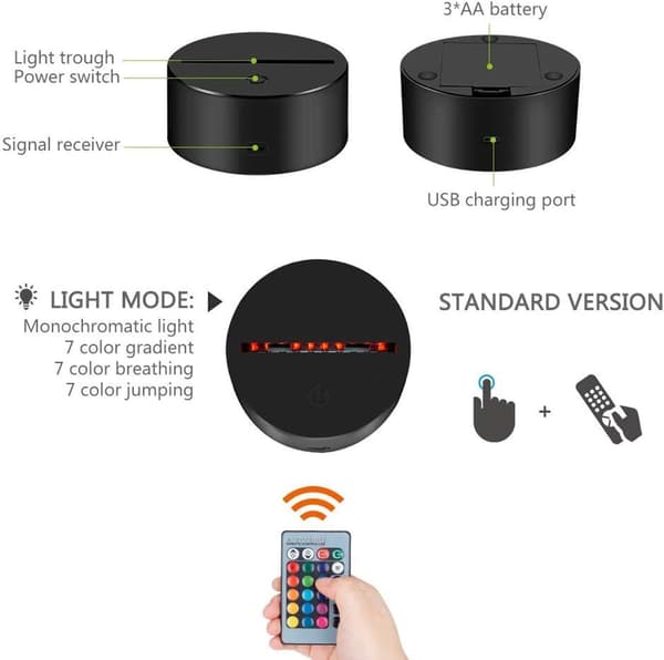 FNAF Natlamper 3D LED Five Ni-ghts at Fre-ddy Natlampe